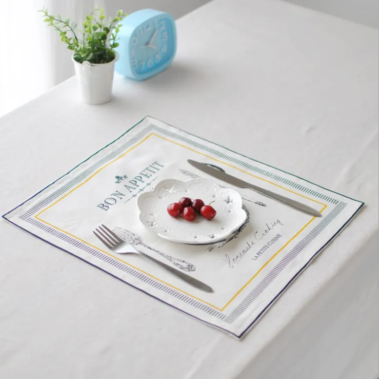 Weiße Leinentischdecken, im europäischen Stil reines weiße Farbe Tuch, Upscale Café-Restaurant Tischabdeckung Handtücher