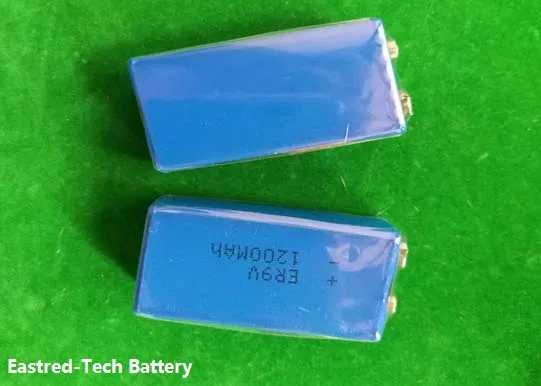/ ER9V batterie au lithium ER 9V 1200mAh bloc cellules pour détecteurs de fumée
