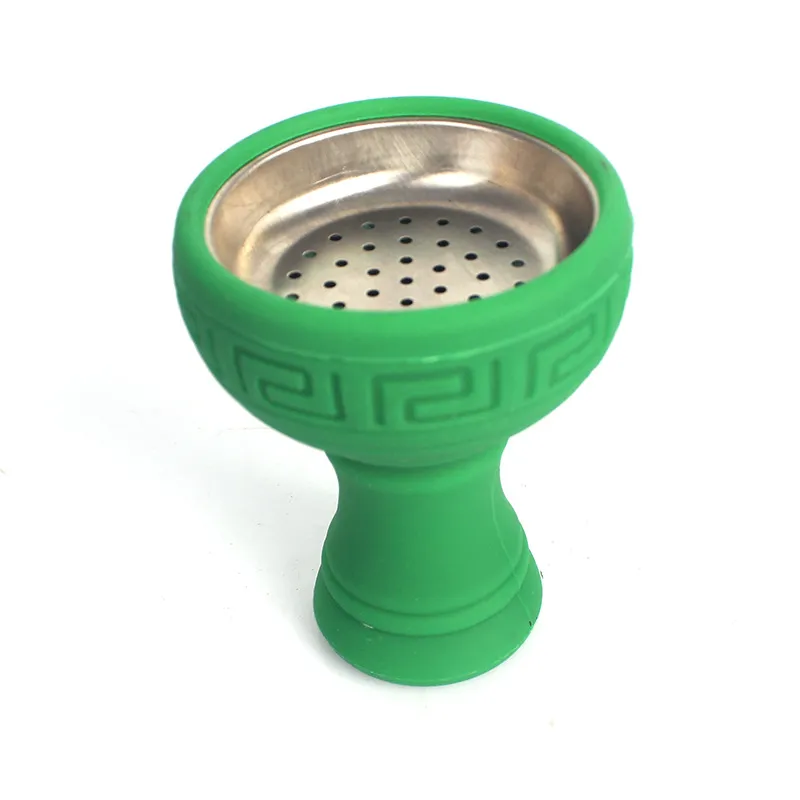 Silicone Hookah Bowls Shisha Tabaco Titular Titular de carvão resistente a calor Colorido de alta qualidade Bigida de silicone com filtro de metal Y002238937