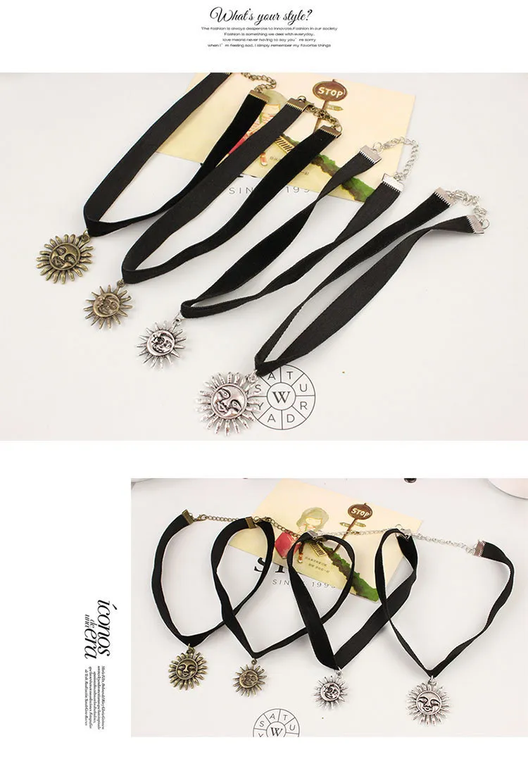 Jewelry wholesale flower lace collar velvet ribbon neckband bell starfish necklace to send his girlfriend crazy shopping 