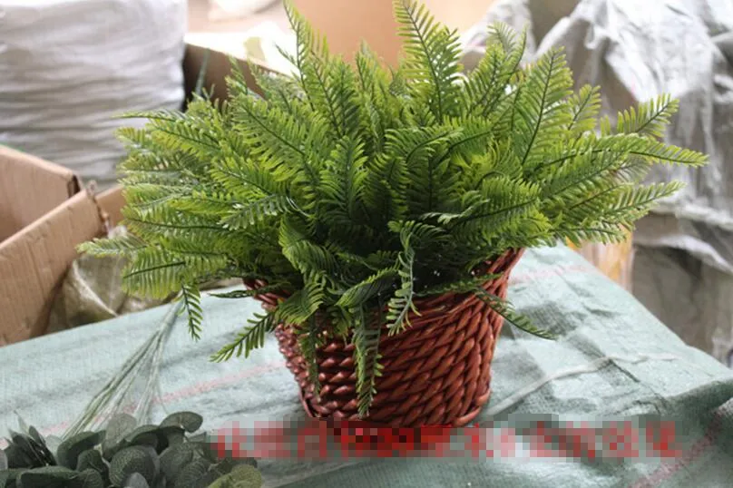 Fiori artificiali Foglie Piante Piuttosto realistica Plastica persiana Erba Lysimachia Fern decorazione floreale G923