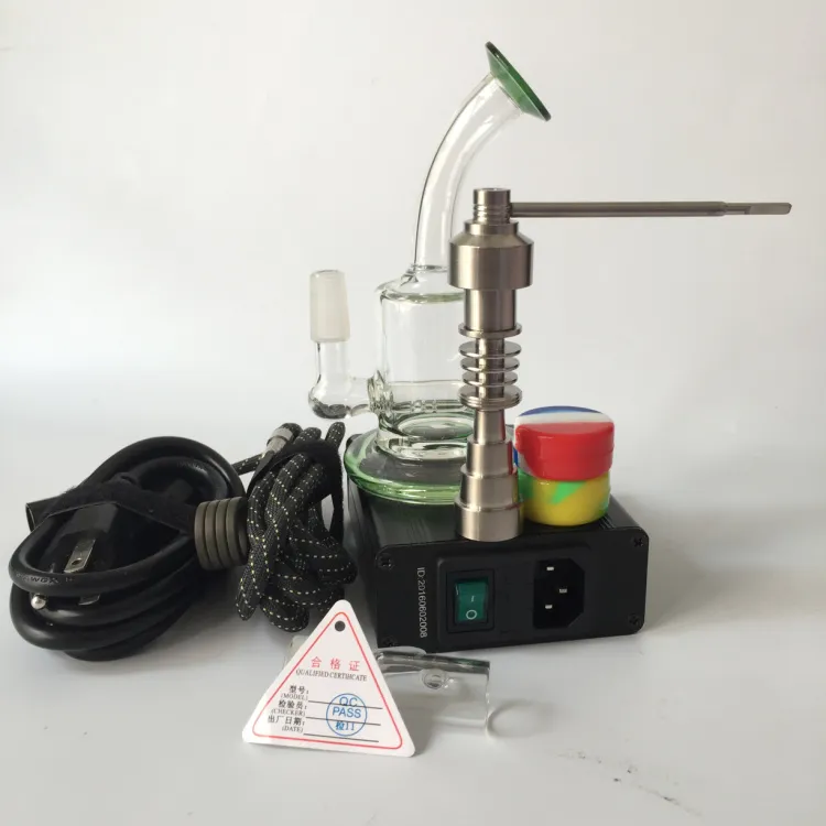 Enail senza cupola narghilè shisha electric e nail dab rig bobina di riscaldamento dab oil WAX con bong in vetro unghie in titanio DHL