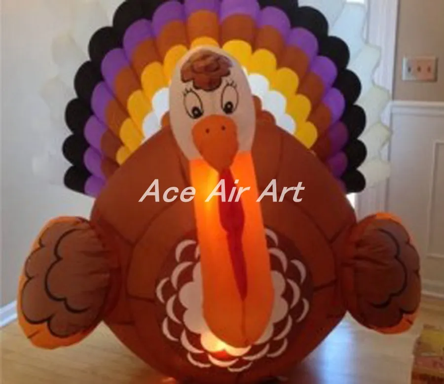 Giant Easy Set Up and Portable Inflatable Character or Turkey Thanksgiving Yard Decorations Supplier Directly