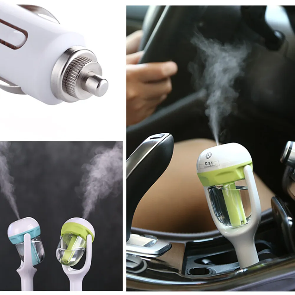 Humidificador de coche, purificador de aire DC 12V, Mini difusor de aceite esencial de aromaterapia de vapor portátil para coche, Mini nebulizador