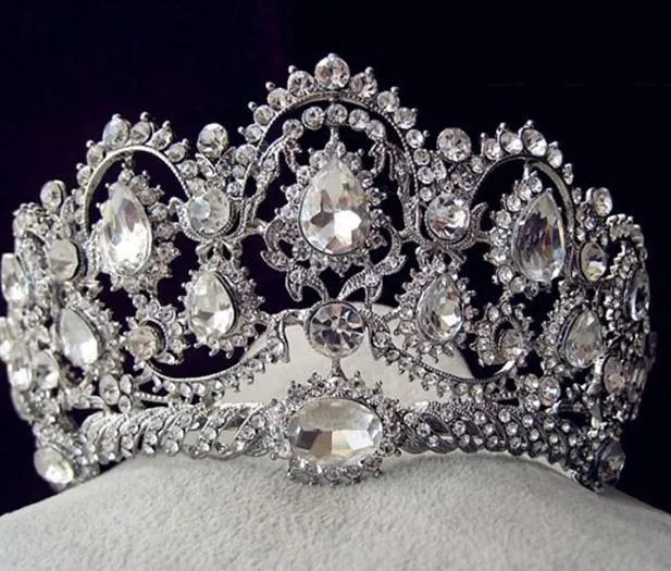 Cristais de contas brilhantes coroas de casamento headpieces