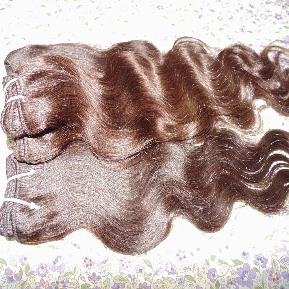 Dyed Light Brown Human Hair Extension 7A grade Peruvian Body wavy Soft Silky Texture Sexy Lady Beauty Shopping Cart Stock