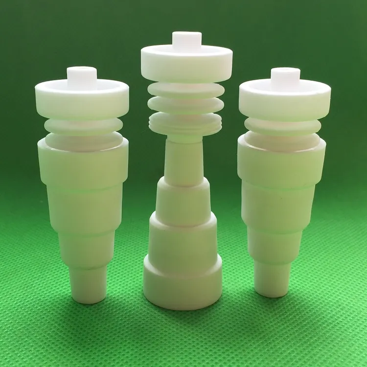 100 Pcs ceramic domeless nail 6 in 1 male and female joint 10mm& 14mm&19mm can use oil rig VS titanium nail quartz nail Free DHL