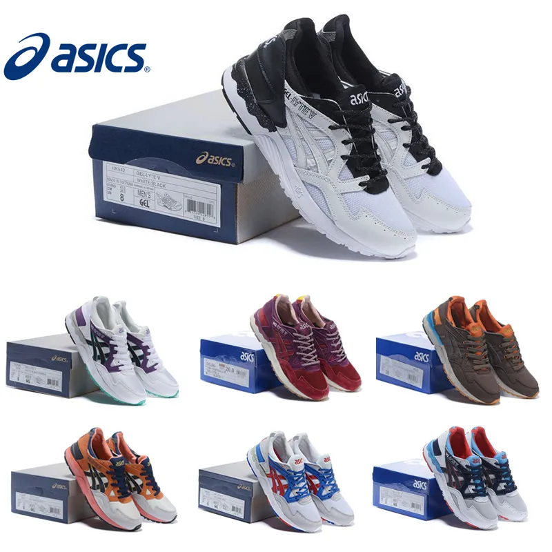 Neue Farben Asics Running Shoes Gel Lyte V5 für Frauen Männer, leichte atmungsaktiv