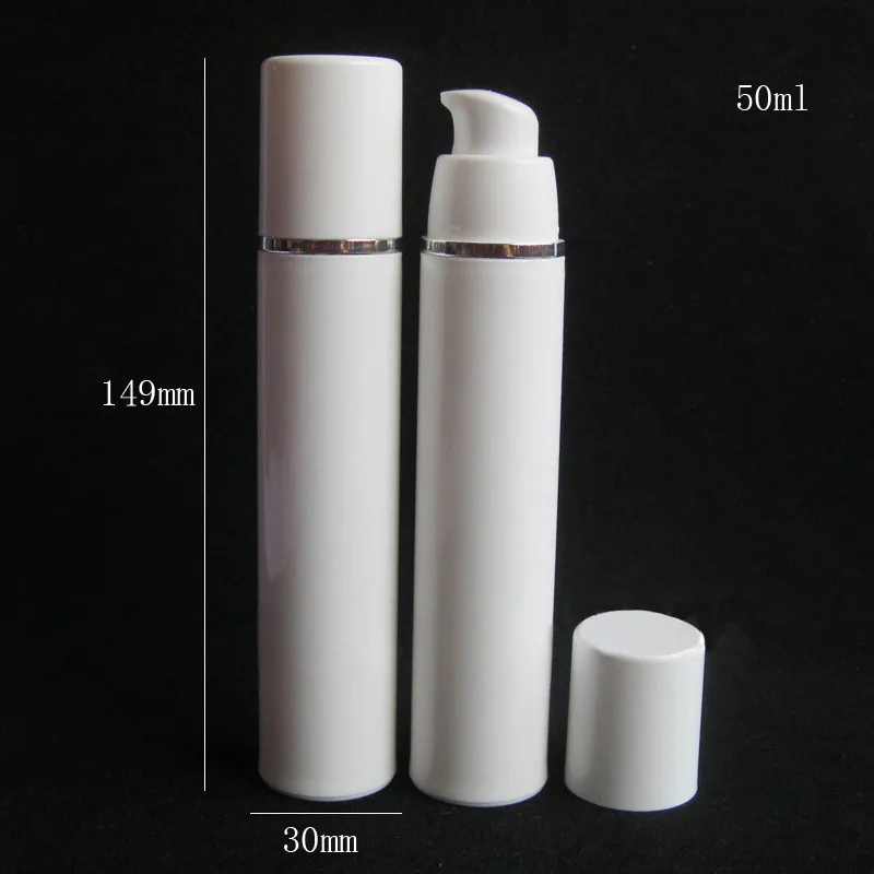 15ml 30ml 50ml High Quality White Airless Pump Bottle -Travel Refillable Cosmetic Skin Care Cream Dispenser, PP Lotion Packing Container