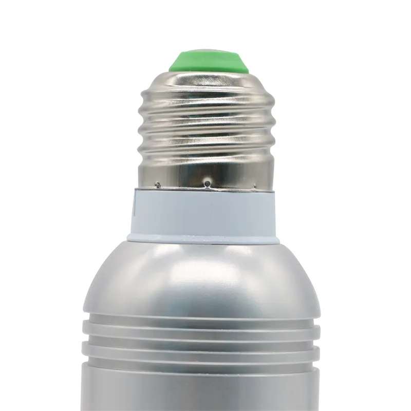 2016 E27 Cylindre en verre de cristal 16 Changement de couleur RVB 3W Lampe à ampoule LED avec télécommande