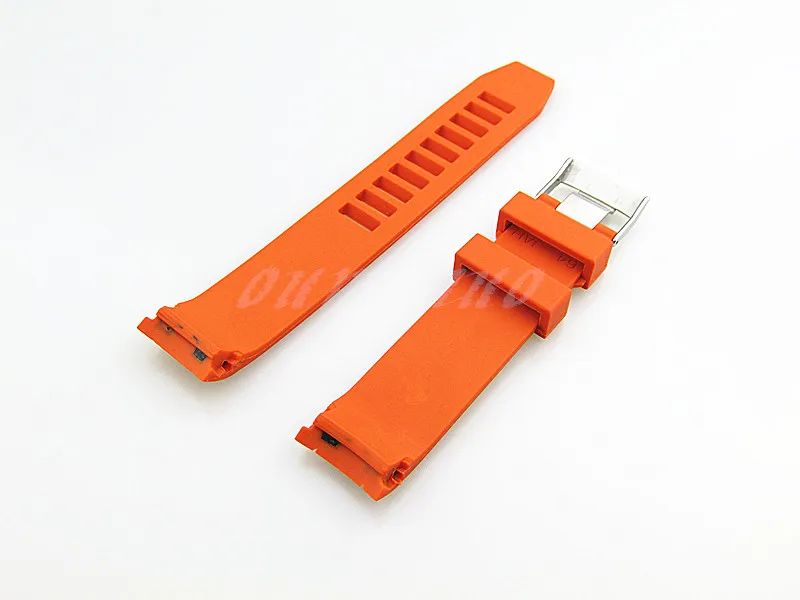 20mm Nieuwe Zwarte en Oranje Diver Rubber Combed End Watch Band Strap voor Omega Watch