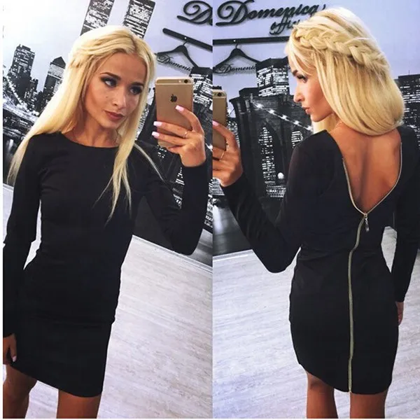 Lexplosion De 2016 Derriere La Jupe Crayon Sexy Slim DRESS ZIPPER Minijupe Du 13 15 DHgate