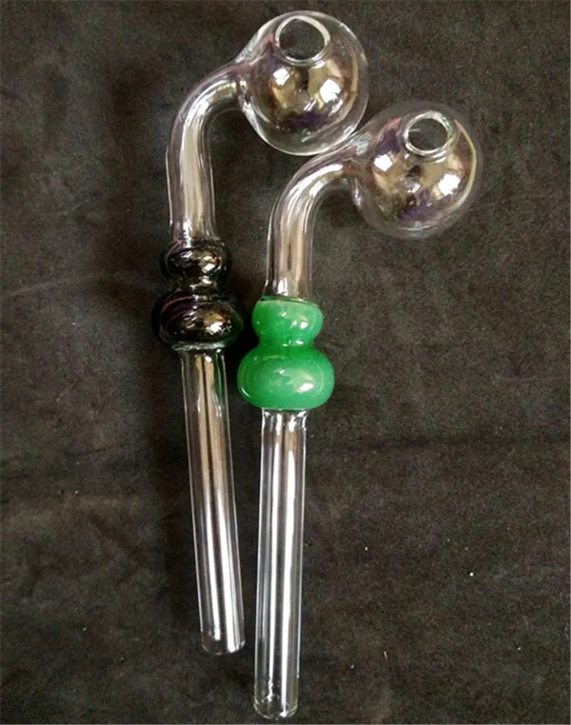 Pirex tubos de vidro calabash fumar canal tubulações curvas mini colorido mão soprada reciclador de óleo