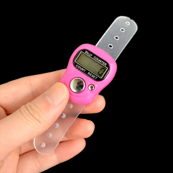 Clicker Counter Pink Electronic Tally Counter - Digital Finger Clicker With LCD Display For Sports & Counting Sports Click Counter
