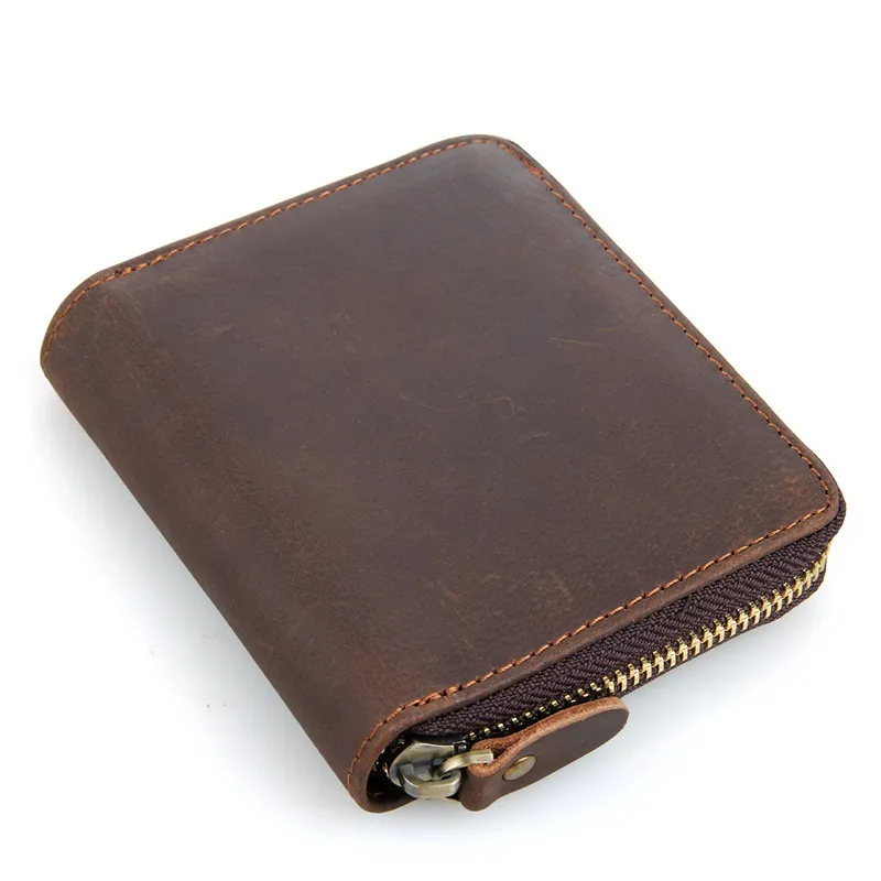 Mens Wallet RFID Blocking Men's Genuine Leather Wallet and Zipper Coin  Pocket Bifold Purse with Chain 14 Credit Card Holder Genuine Leather Gents  Wallets Slim Purse(Chocolate) - Walmart.com