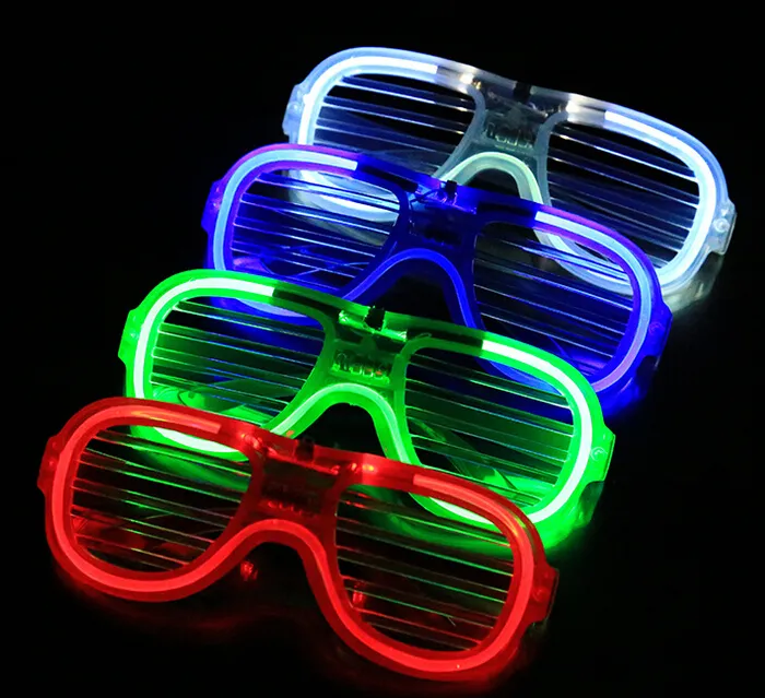 ファッションLEDライトガラス点滅シャッターの形のメガネLEDフラッシュメガネサングラスの踊りのパーティーサプライ品祭り装飾E1680305