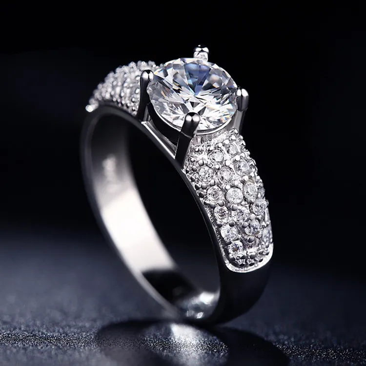 Bague d'explosion chaude d'europe et d'amérique, bague d'amoureux en zircon pour femme, micro-ensemble