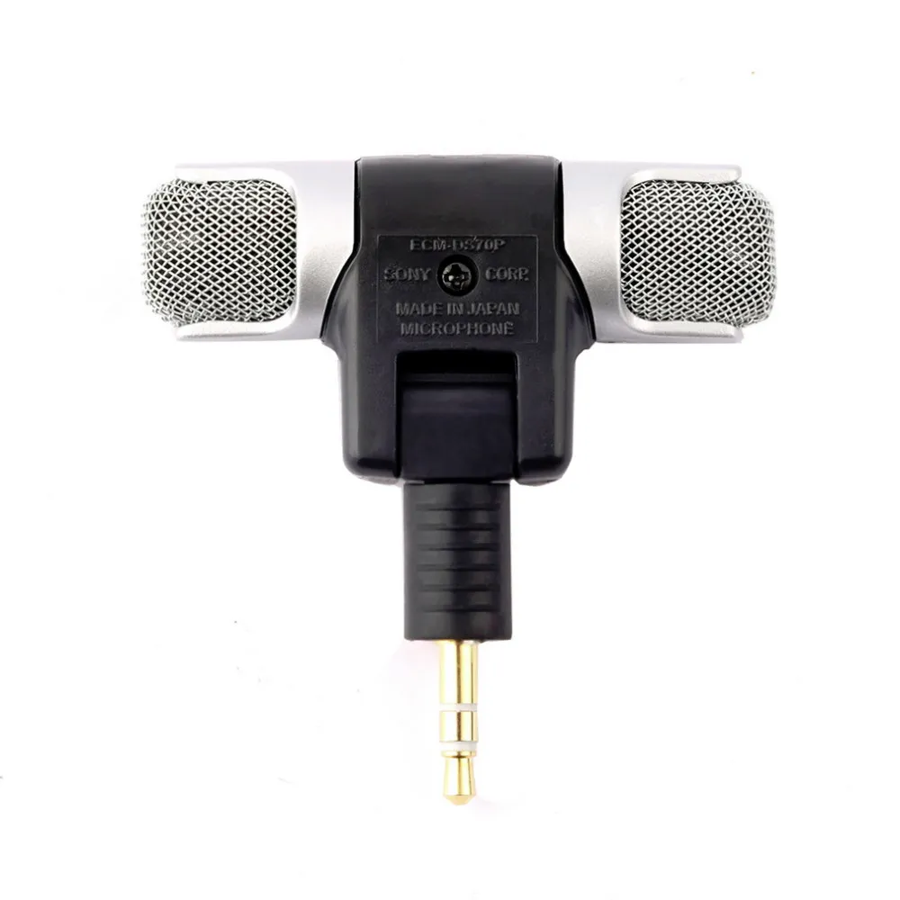 High Sensitive Professional 35MM ECMDS70P Portable Mini Mic Digital Stereo Microphone Dual Soundtrack for Recorder PC Mobile Pho9993477