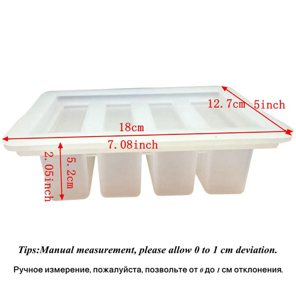 moulds Gourmet Silicone Mold w/ Lid For Herbal Butter Soap Bar Muffin Brownie Cornbread Cheesecake Approved