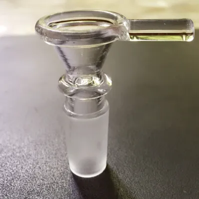 Rokende Hookah Bowl Glass Bowls 14mm 19mm Mannelijke Joint Clear Clear Slide Dry Herb voor Bongs met Handvat