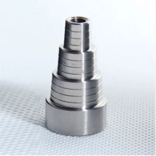 6 in 1 Domeless GR2 Titanium Nail 10/14mm/18mm Male Female dab nail Ti Nails with Titanium Carb Cap For glass bong
