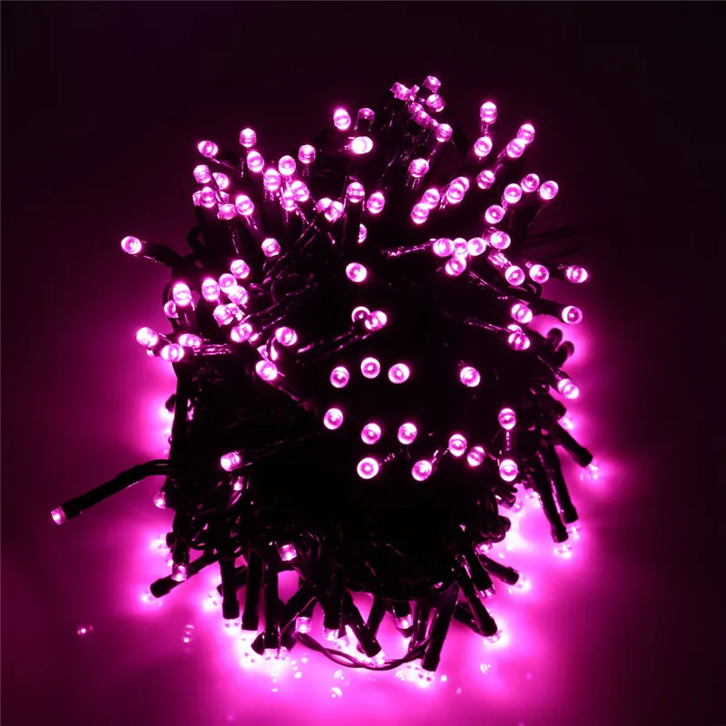 22m 200 LED Solar String Fairy Lights Vattentät Solar Power 8 Modes 7m 12m Solljus för jul Halloween Garden Decoration