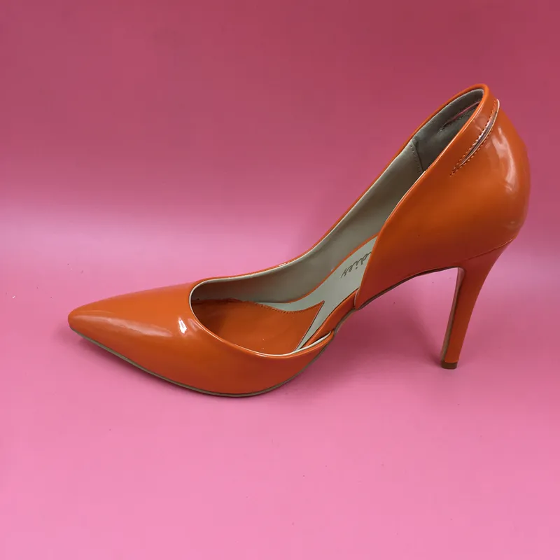 2016 Réel Orange Femmes Pompes Chaussures De Mariage Demoiselles D'honneur Chaussures De Fête De Mode Chaussures De Mariée Slip Sur Été Style Dames Sandales Plus La Taille US15