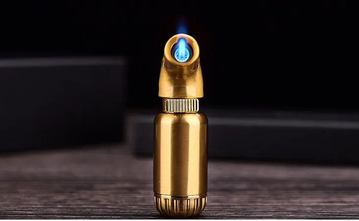 high quality metal Butane Torch gun lighter  flame Windproof Refill cigar Lighter kitchen Tool Spray Gun  Flame lighter DHL FREE