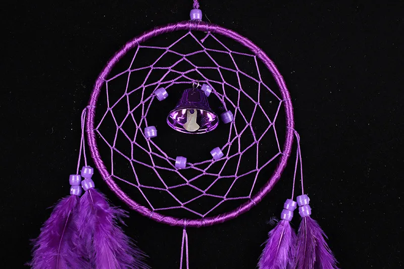 Purple Lovely Dream Catcher med fjädrar Dreamcatcher Wall Hanging Car Home Decor gåva 6 slag att välja 6373966