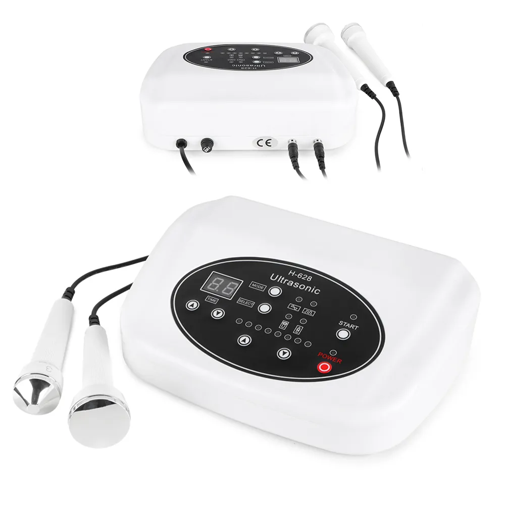 2 in 1 1Mhz 3Mhz Lage Frequentie Ultrasone machine Ultrasound skin Spot remover Verwijdering Gezicht spa apparaat Massage instrument