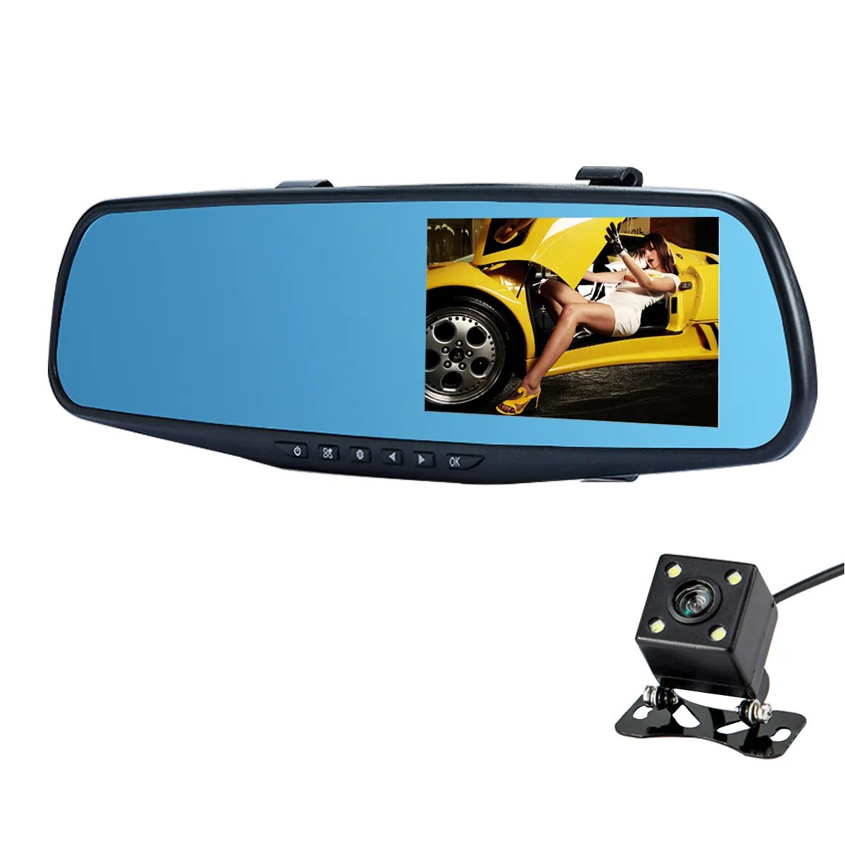 C30P車DVRカメラフルHD 1080 Pバックミラーの自動DVRデュアルレンズダッシュカムビデオ登録カムレコーダー