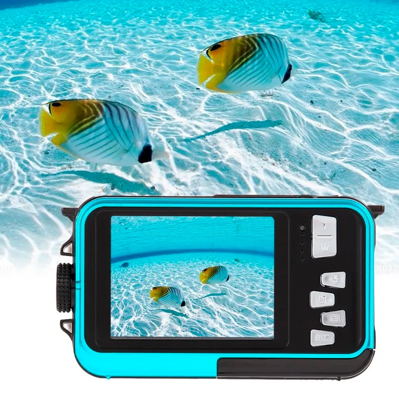 Hochwertige wasserdichte 24 MP HD-Digitalkamera mit doppeltem Bildschirm, Sportkamera, digitale HD-Videokamera, 1080P CMOS 16-fach-Zoom-Camcorder