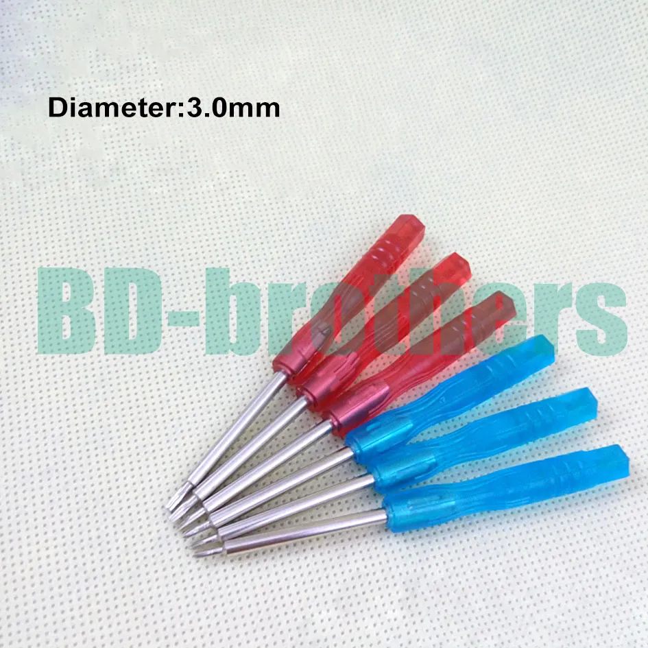 NEW Style Red / Blue 85mm Mini Screwdriver 3.0mm Key 0.8 1.2 Pentalobe 1.5 2.0 3.0 Phillips Flathead Y T4 T5 T6 Screwdrivers 1000pcs/lot