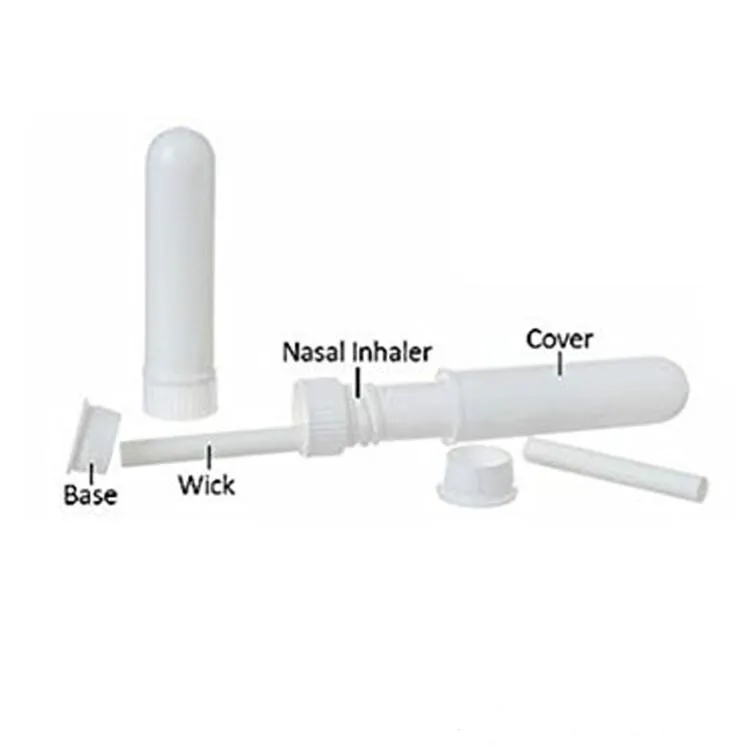 Blank Nasal Inhaler Sticks Plastic Blank Aroma Nasal Inhalers for DIY Best Quality Cotton Wicks