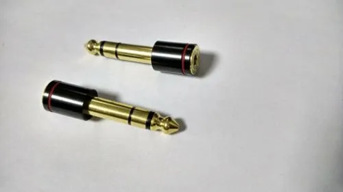 2 pcs de alta qualidade 3.5mm Estéreo Fêmea para 6.3mm 1/4 "polegadas conector Macho Estéreo