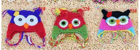 10st Vinter S Baby Hand Sticks Owls Hat Sticked Hat Children039S CAPS Crochet Hats For Kids Boy and Girl Hat S5767069