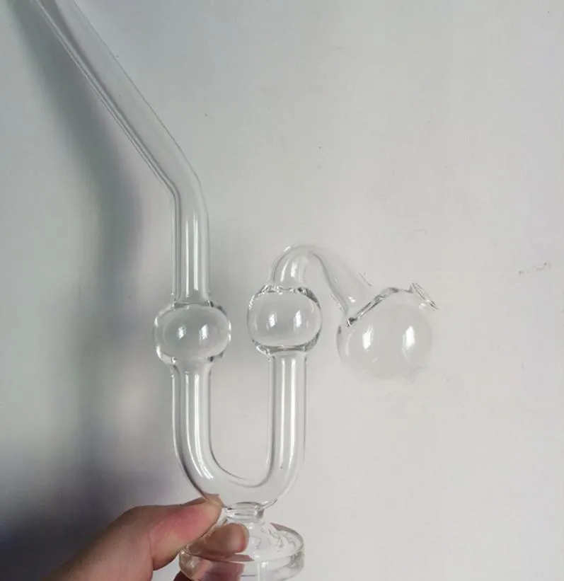 Tubos de vidrio con forma de serpiente quemadores de aceite de pipas de cristal Bongs de agua para Vidrio Pipas de agua de tuberías con el envío libre Base