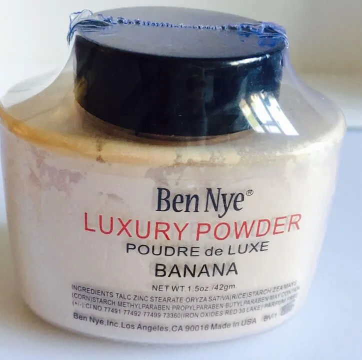 Ben Nye Banana Flacone da 1,5 oz Polvere di lusso Poudre de Luxe Banana Fondotinta sciolto 42g Cosmetico trucco di bellezza