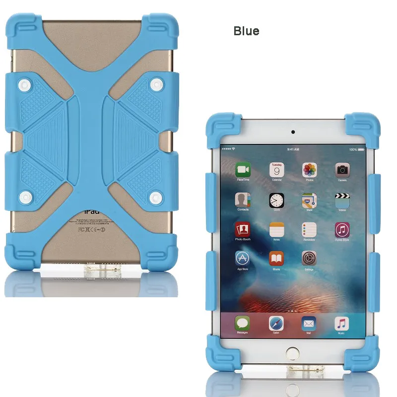 Universal Soft Silicone Tablet Phone Case Heavy Duty Shock Proof Protective Stand Cover för iPad Mini 7 8 9 12 tum Tablet Väska