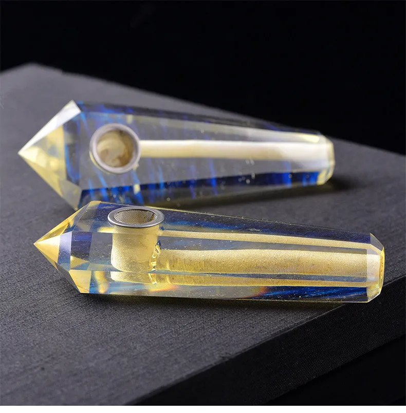 New arrival Natural crystal smoking pipes quartz Tobacco Pipes Healthy hand carved Smoking pipes 