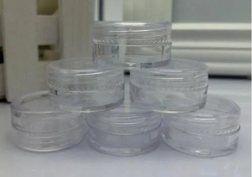 Plastik Konteyner Kavanozlar Pot 5 Gram Kozmetik Krem Göz Farı Çivi Toz Takı 0.17oz Temizle Boş KD1
