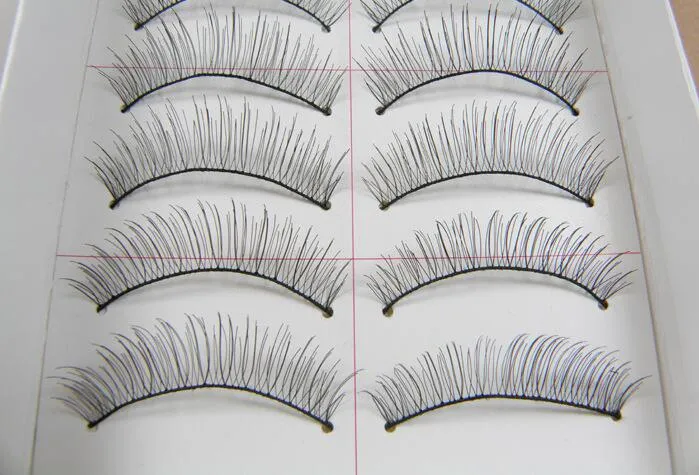 Дешевые 10 пар Косметика ручной работы Природные Мода Ложные Ресницы Soft Long Eye Lash Cosmetic Бесплатная доставка