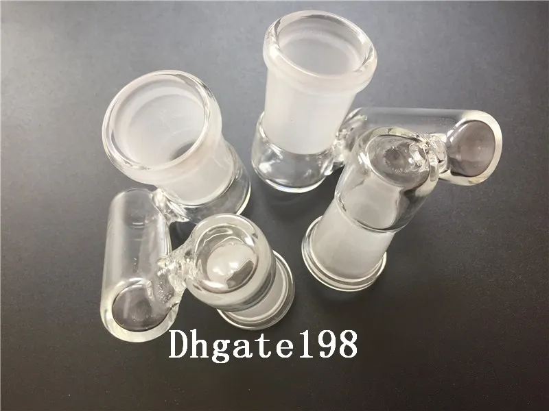 dubbelledad bong hona till hona Drop Down glasadapter Oljefilteradapter 18 mm till 14 mm för vattenbong i glas