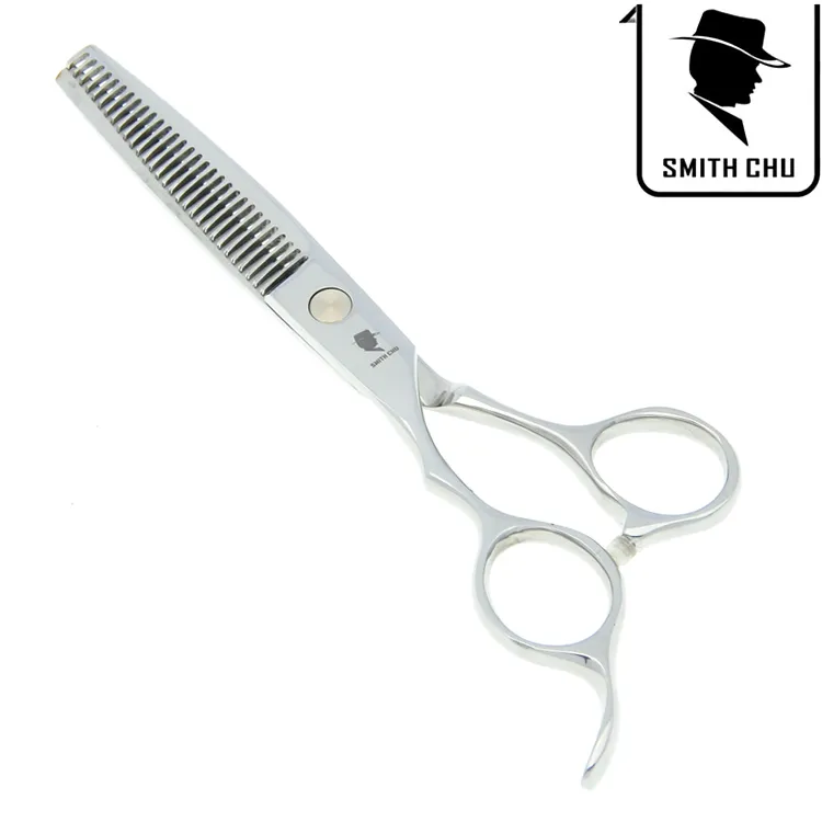 6.0inch Smith Chu左利きのプロのヘアはさみを間引くシサーズサロンかみそりの理髪床の鋭い鋭いエッジシェア、LZS0073