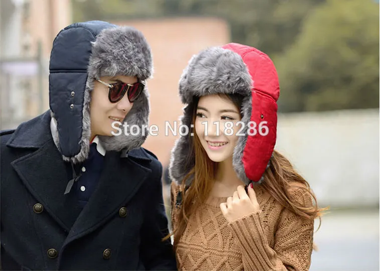 도매 - 패션 unisex 겨울 얼굴 마스크와 windproof 모자 스포츠 야외 ushanka 귀고리 모자 폭탄 테러 모자 폭격기 러시아어 모자