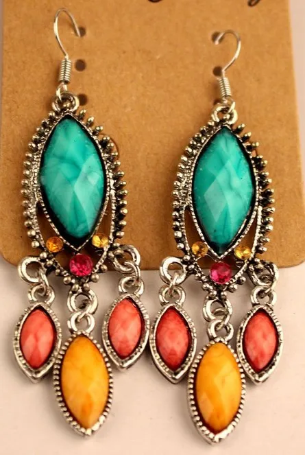 Vintage Dangle Earrings Womens 보헤미안 혼합 스타일 Retro National Style Retail Choice 귀걸이 후크 귀걸이