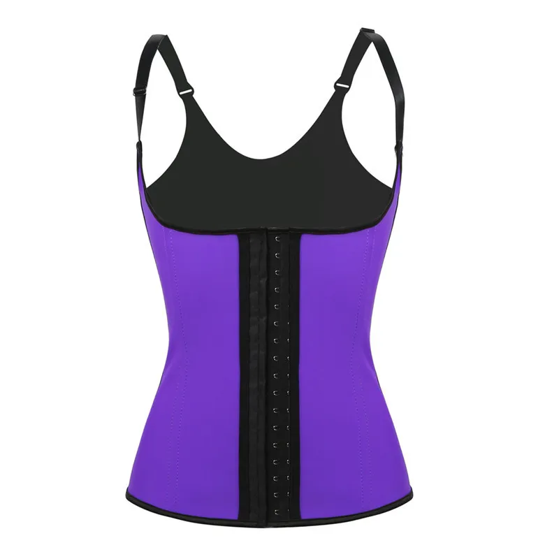 Corset cintré à la taille 100% Latex avec bretelles réglables, corset noir sous le buste, ceinture gainante, forte Compression, taille Trai282N