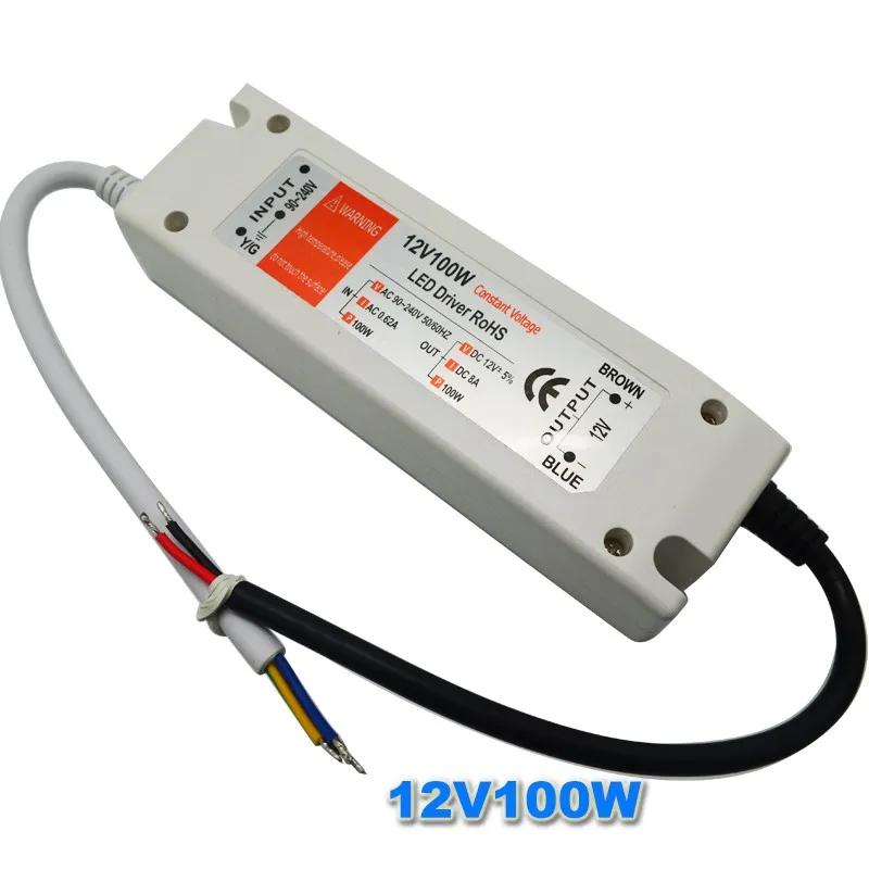 12 Volt Power Supply 12v Led Driver 18w 28w 48w 72w 100w Ac 110v