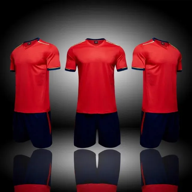 Top 2018 Set di maglie da calcio per squadre vuote personalizzate, magliette da calcio personalizzate con pantaloncini, maglia da allenamento corta, set da corsa alla moda, divisa da calcio