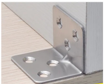 ステンレス角鉄角コードブラケット部材90度角の家具ハードウェア継手ラミネートケア/ 2パッケージ